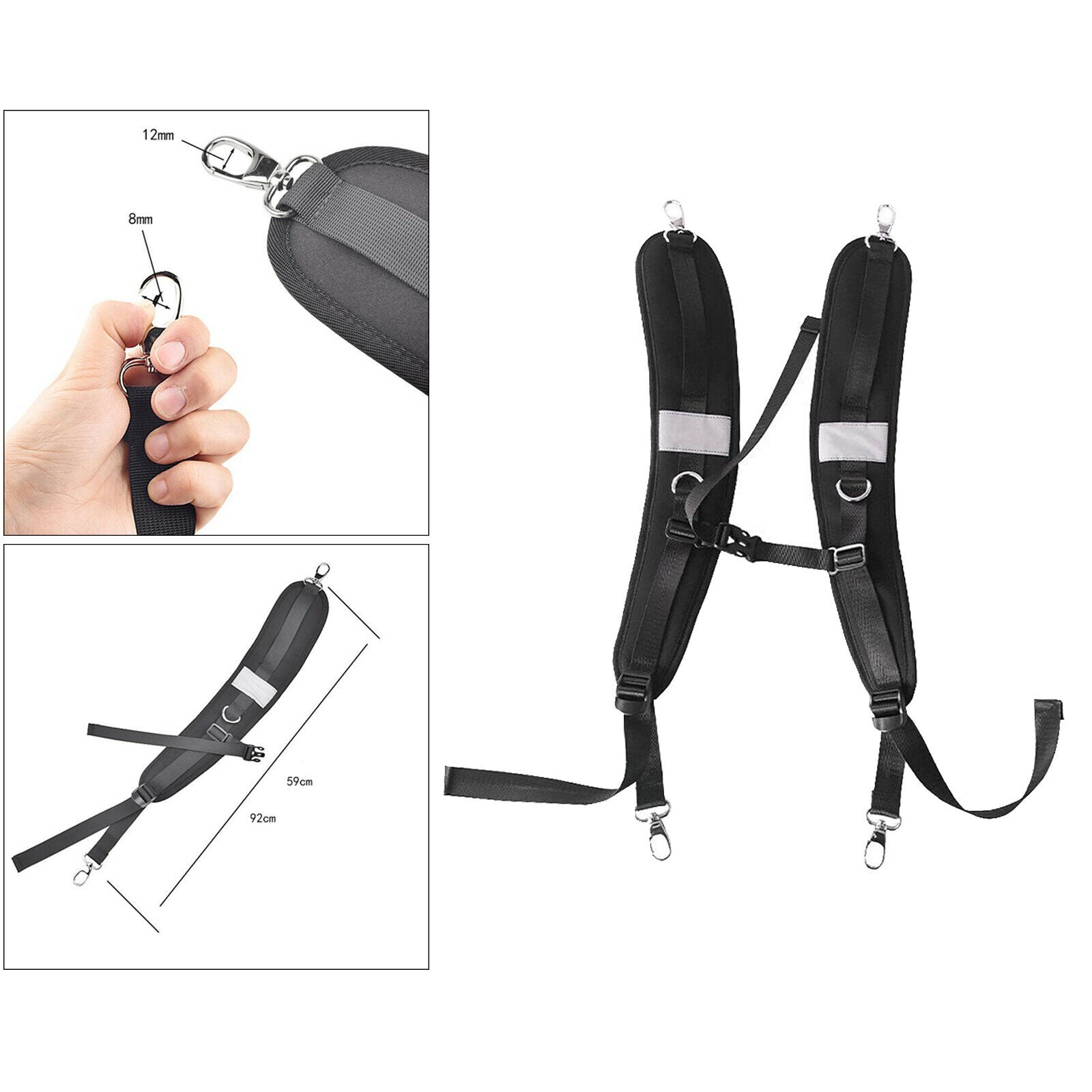 Waterproof Shoulder Backpack Bag Shoulder Strap Shock Protection Accessorys