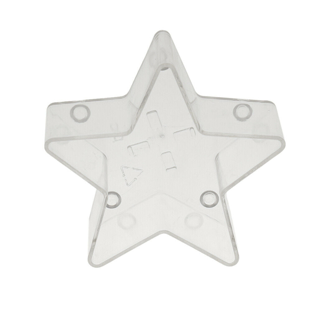 10pcs Clear Plastic Tealight Cups Star Candle Shape Mold Wax