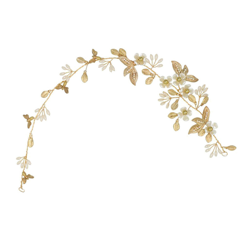 Elegant Bridal Pearls Beads Headband Cocktail Party Hair Band Headwear