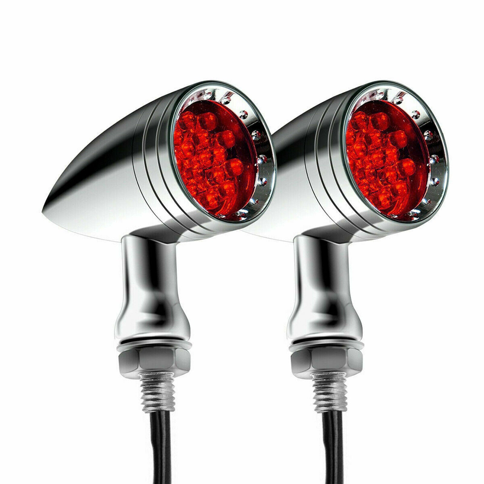 Turn Signal Light Waterproof Motorcycle Indicators Signal Lamp Blinker Red