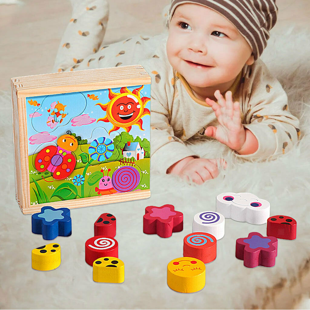 Colorful Puzzle Board Toys Shape Matching Weather Colors Development Game