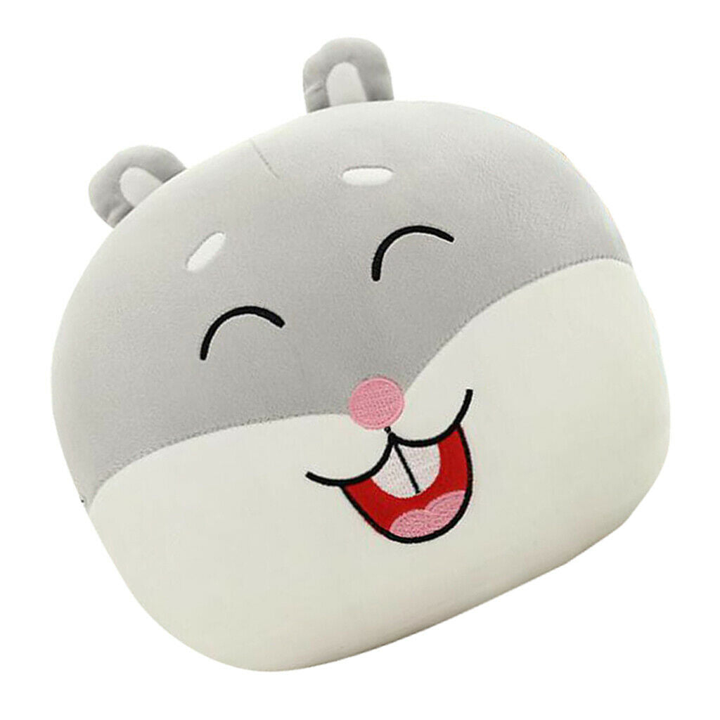 Cartoon Animal Head Shape Cushion Pillow Hand Warmer Groundhog B
