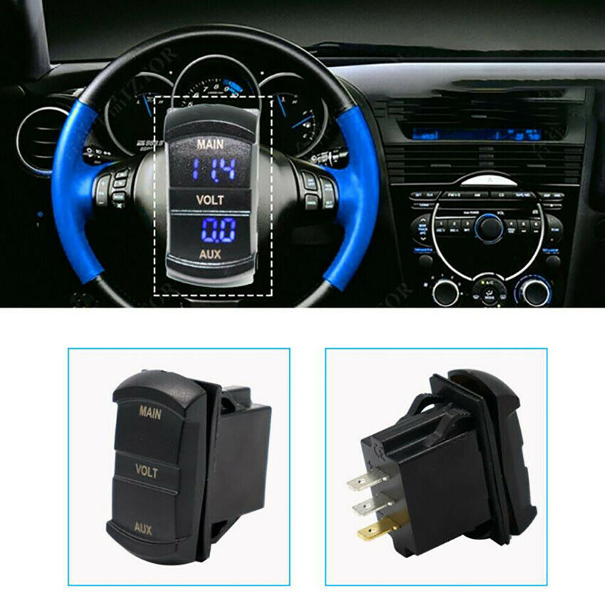 12V Digital LED Display Voltmeter Voltage Gauge Panel Meter For Car Motorcycle