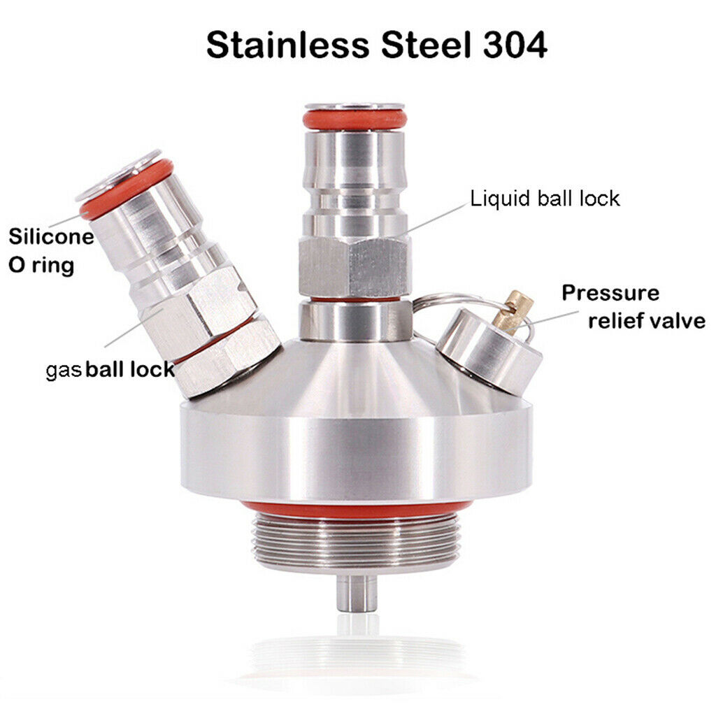Stainless Steel Keg Beer Dispenser Craft Growler + 30cm/12'' Beer Hose