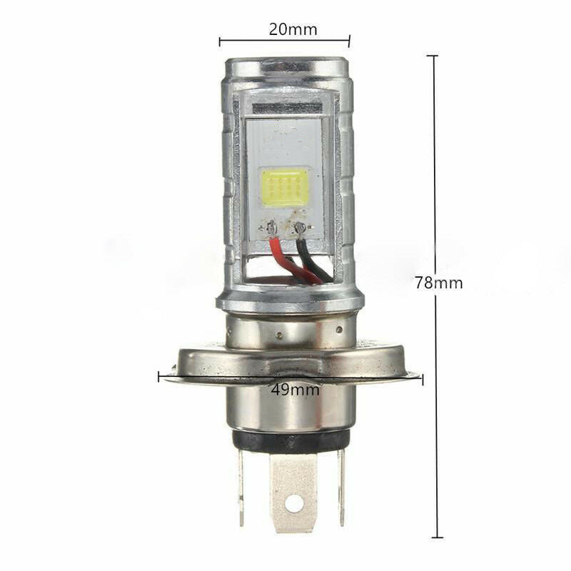 H4/9003/HB2 Double COB LED 24W Super Bright Motorcycle Headlight Front Lamp Bulb