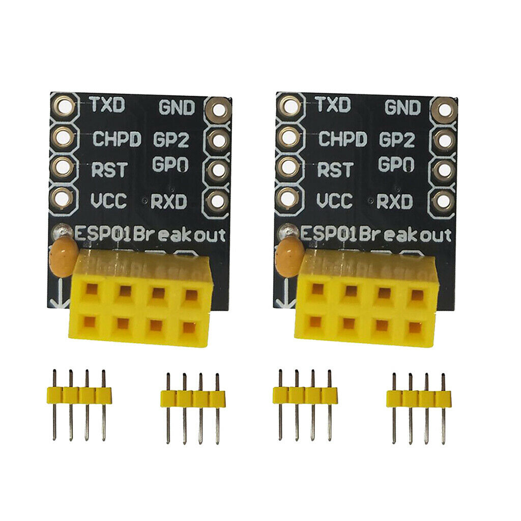 2pcs ESP-01/01S Breakout Breadboard Adaptor ESP8266 WiFi Transceiver Module