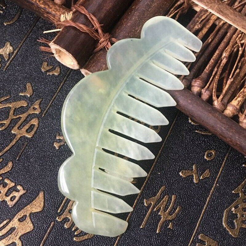 1Pc Nature Jade Comb Massage Spa Acupuncture Head Treatment Gua Sha Boa.l8