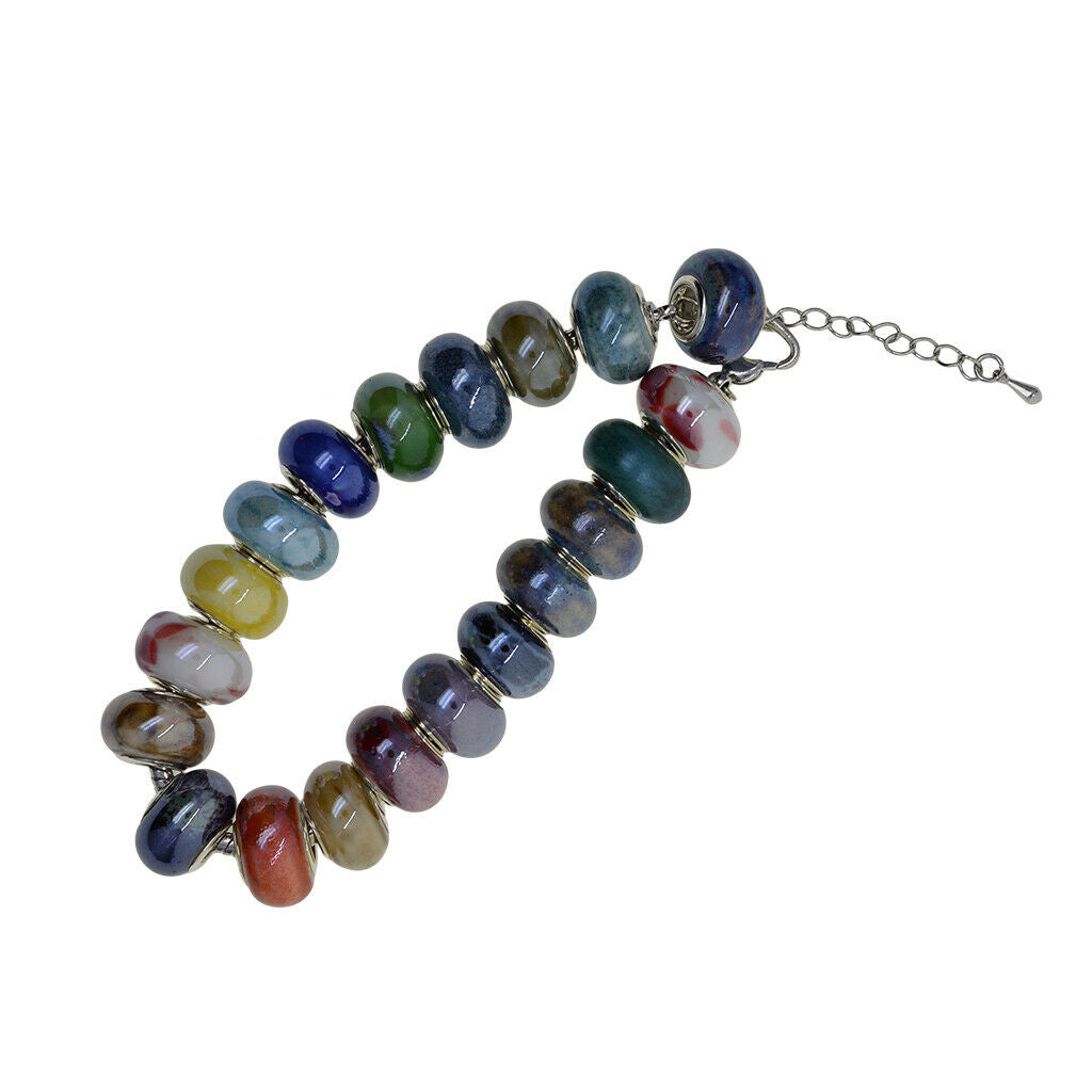 25x Faceted Lampwork Murano Glass Beads for European Charms