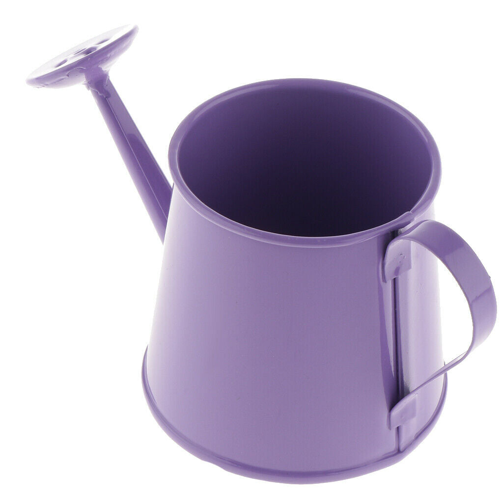 2x Garden Watering Can Watering Pot Rustproof Irrigation Tool Blue + Purple