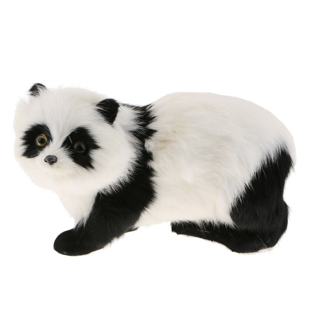 Realistic Lifelike Cute Panda Decorative Garden Ornament Statue - 10cm