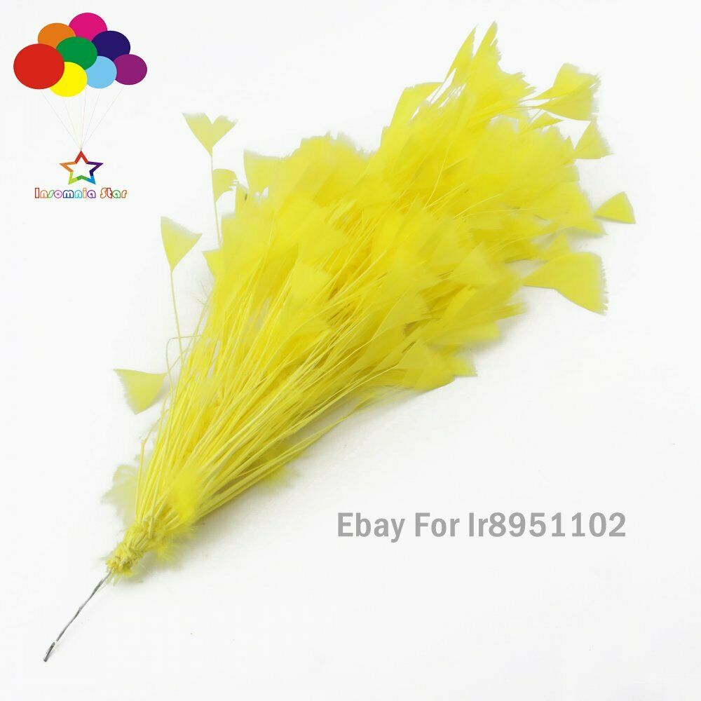 Yellow 1 Pcs 30 CM Turkey Feathers for DIY Jewelry Wedding Party Corsage Decor