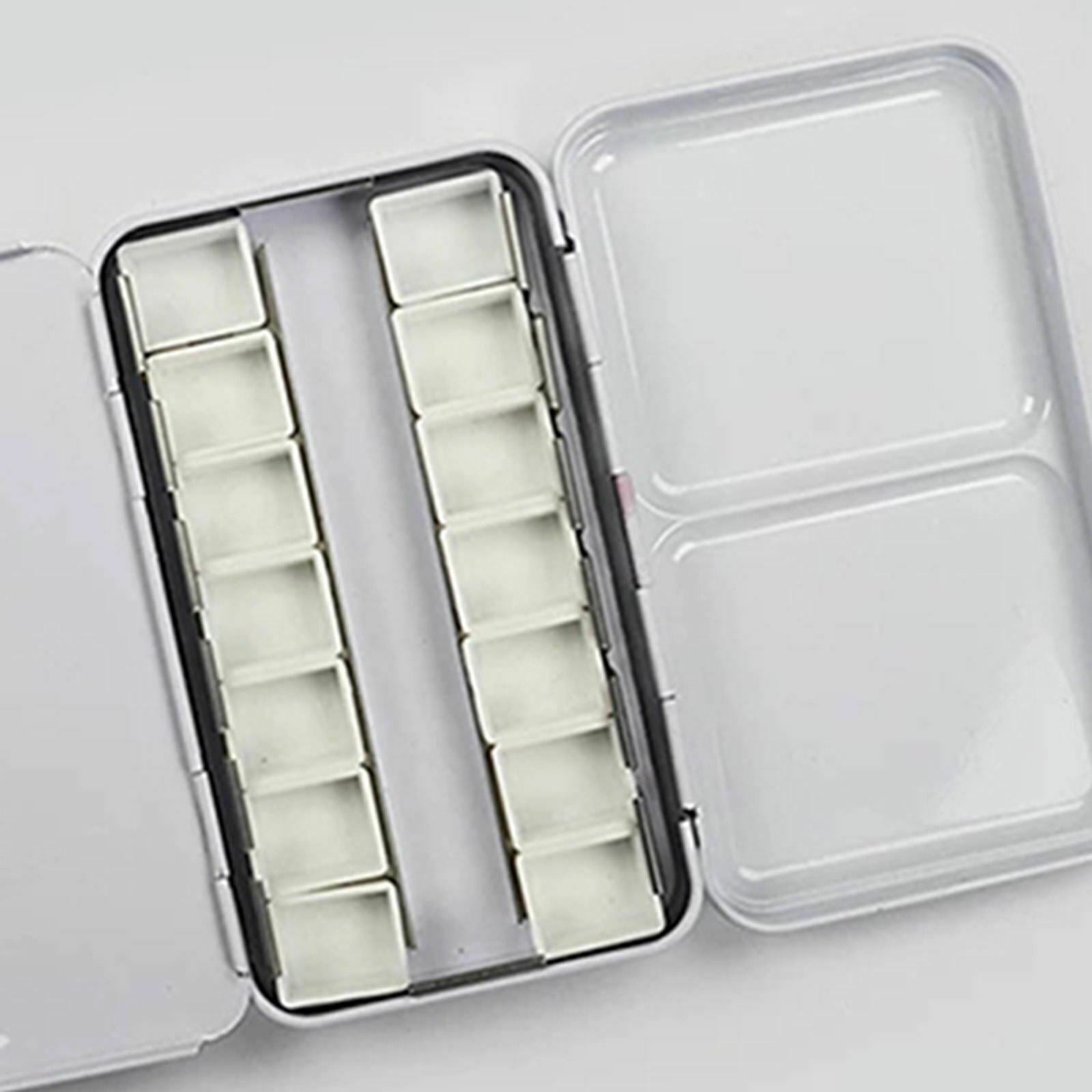 Empty Watercolor Palette Tin Box Tabletop Travel Folding Painting Tools