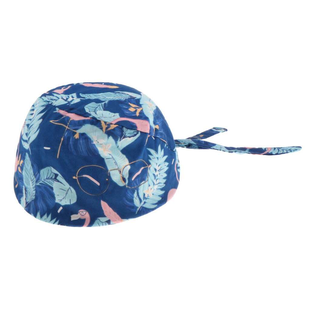 Womens Mens Cotton Adjustable Flamingo Printed Nurse Scrub   Chemo