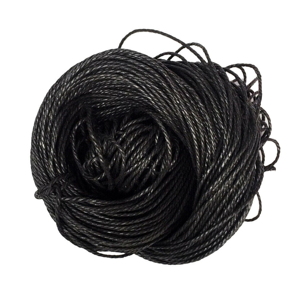 80m 1.5mm Waxed Cotton Bundle Cord String Thread Line Jewelry Making Black