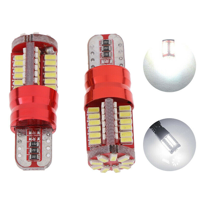 2Pcs T10 57SMD Strobe Blink 3014 LED Canbus Error Free Parking Light Wedg.l8