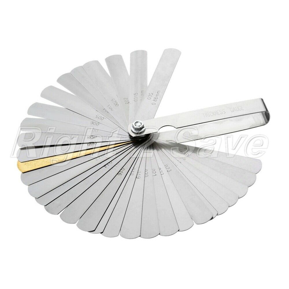 Metalworking Measuring Gage Imperial Metric Combination Feeler Gauge 32 Blades