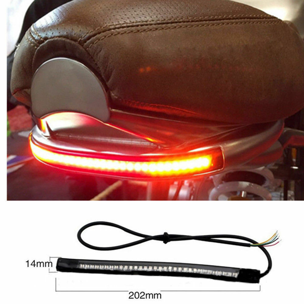 Motorcycle LED Turn Signal Scrambler Brake Tail Light For Bobber Cafe Racer 12V