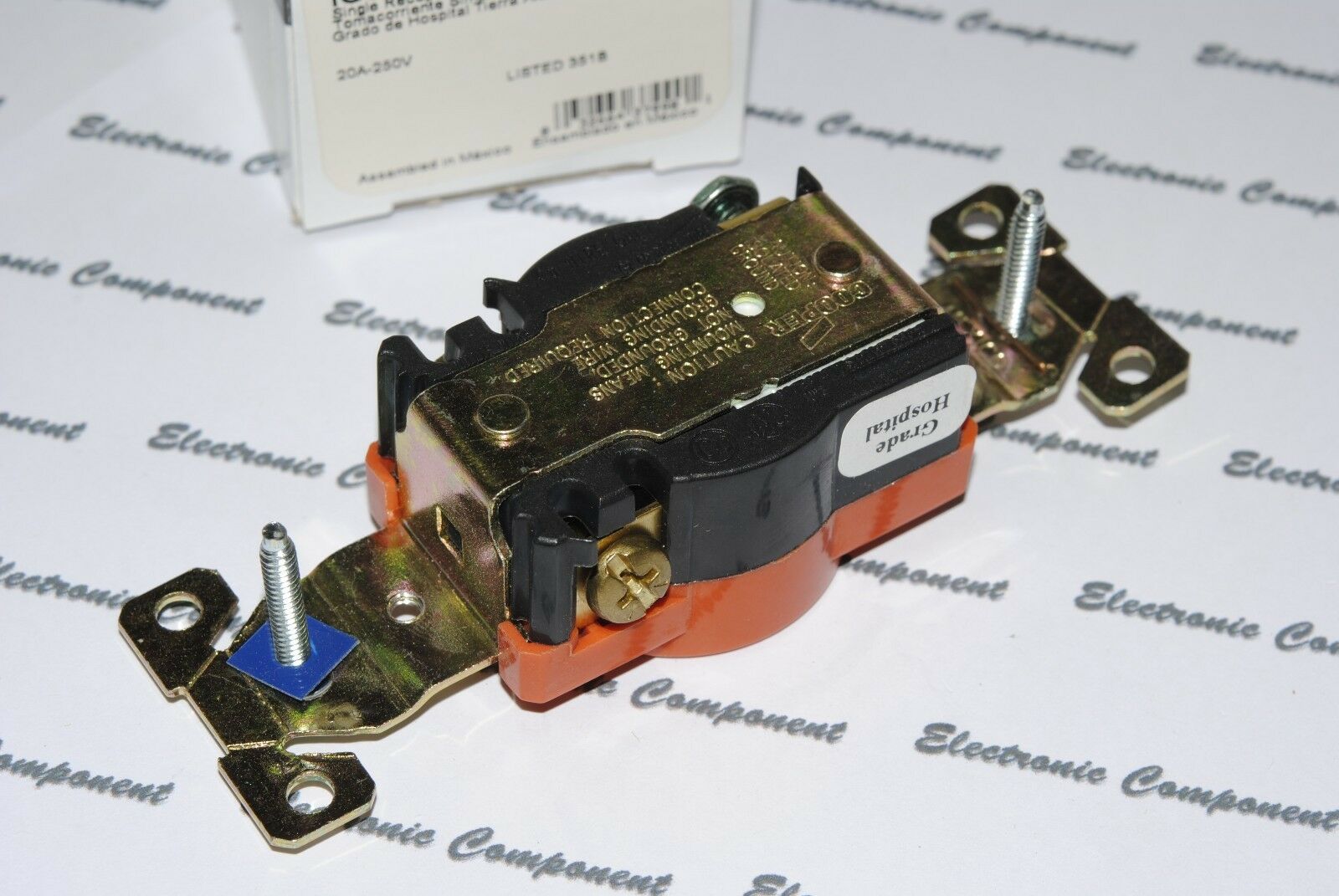 1pcs-COOPER WIRING IG8410RN IG Premium Hospital Single Receptacle 20A-250V