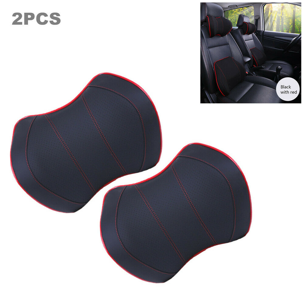 2PCS Memory Foam Car Neck Pillow Seat Headrest Pillow Travel Neck Support Pillow