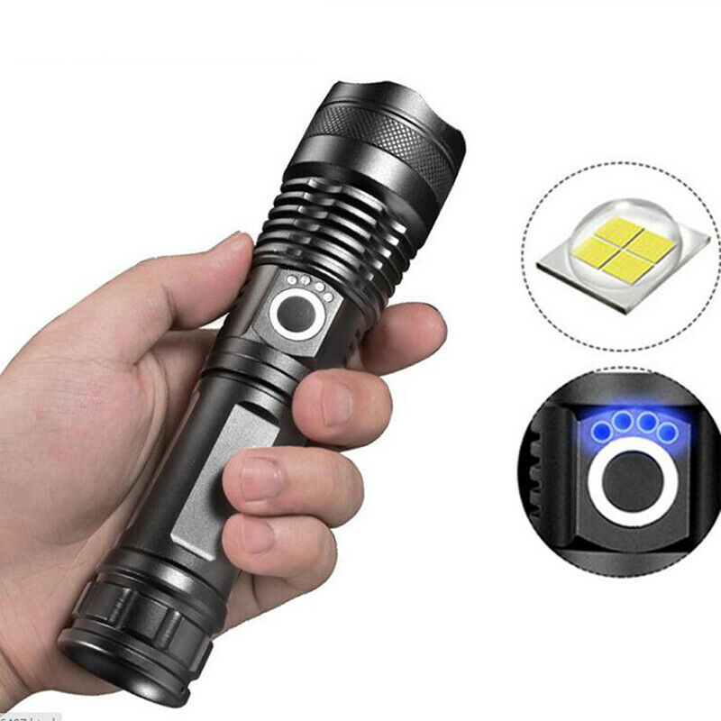 Super Bright 4 Core P50 LED Flashlight Waterproof Torch for Adventure CampinBDA