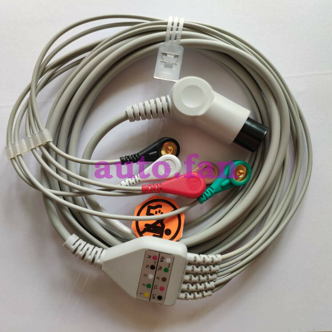 For Mind  PM7000 PM8000 PM9000 MEC1000 ECG lead wire 6 pin 5 lead