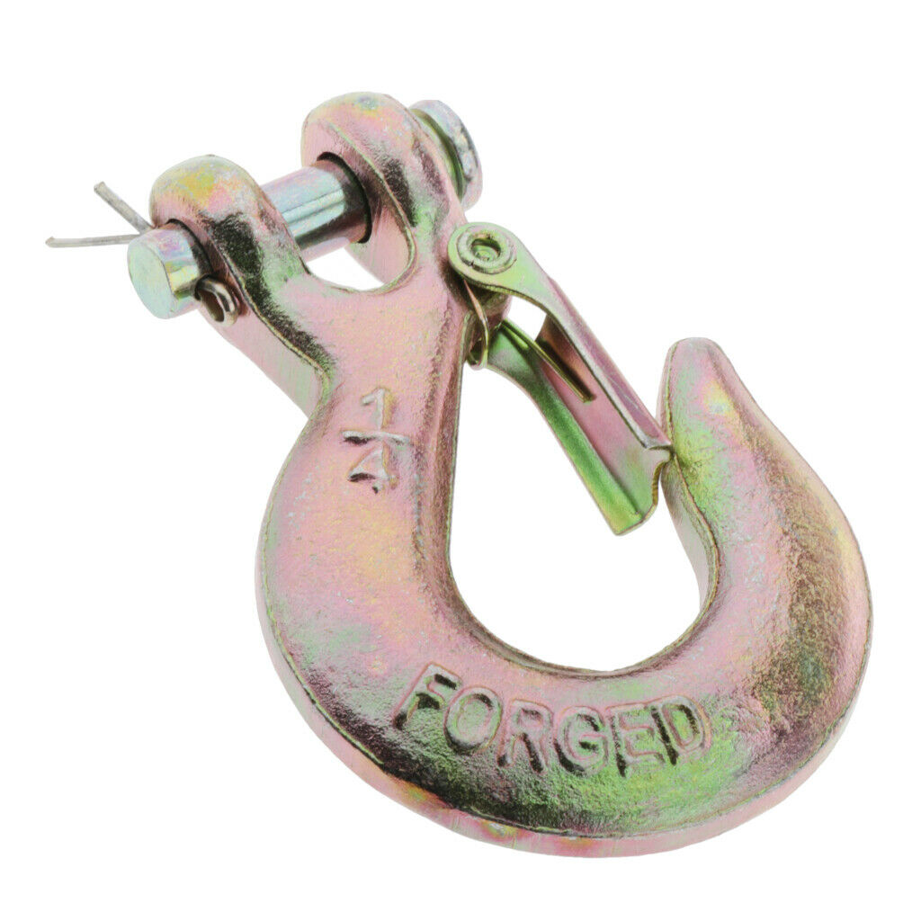 1 lot 1/4" Winch Hook Heavy Duty Chain Hook Slip Hook Zinc Plated Alloy