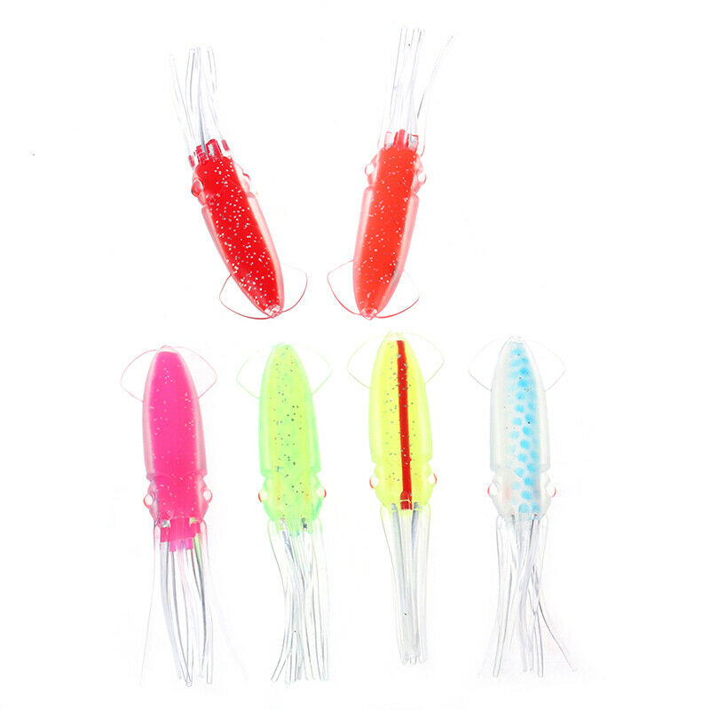 6pcs/lot Squid Jigs Silicone Fishing Lure Soft Bait Octopus Fishing Ta3C.l8