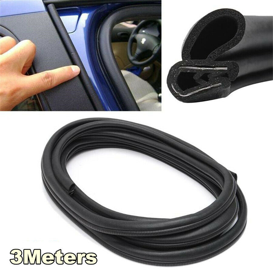 3 Meters 20mm Rubber Car Trunk/Door Edge Sealing Strip Trim Protector Universal