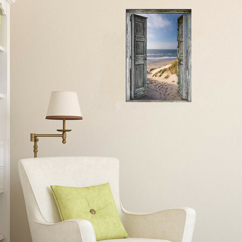 Seaside Doors 5D DIY Round Diamond Painting Embroidery Cross Stitch Mosaic Decor