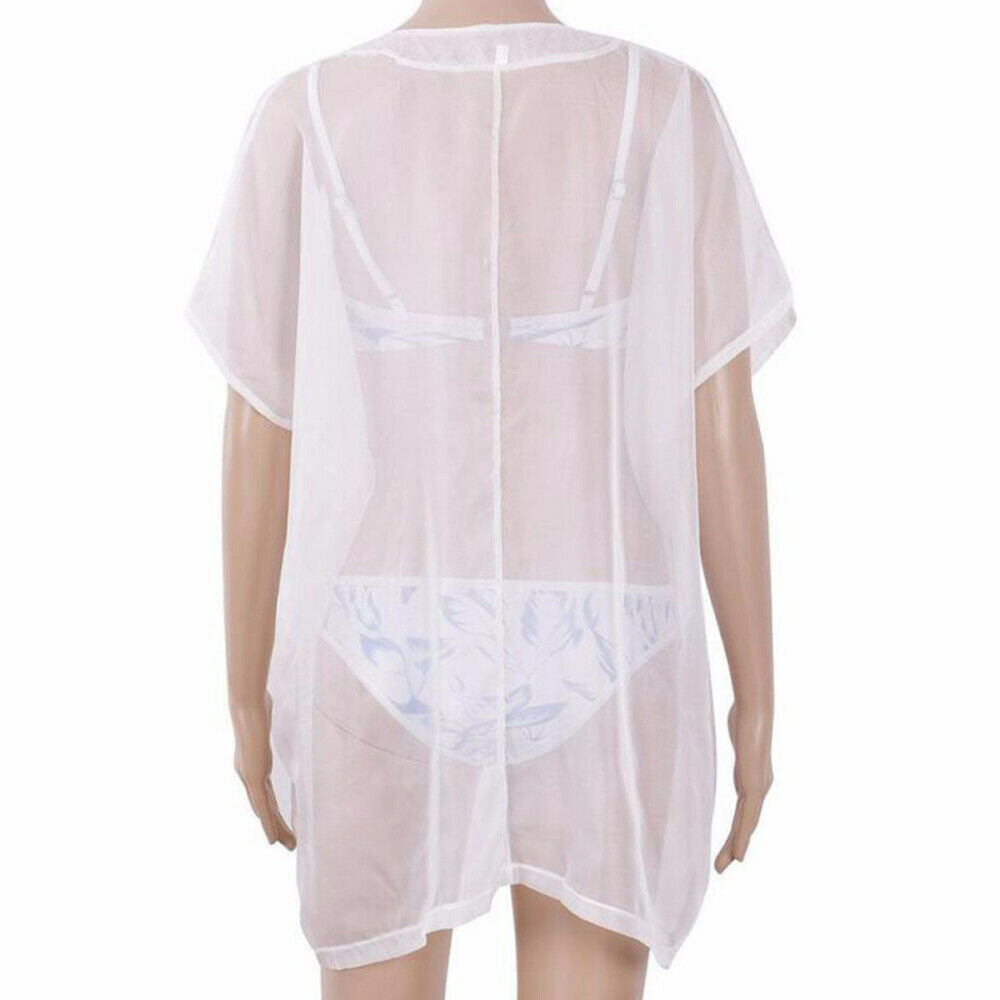 Sexy Women Chiffon Bikini Cover Up Plunge V-neck Swimsuit Swimwear Beach Overall