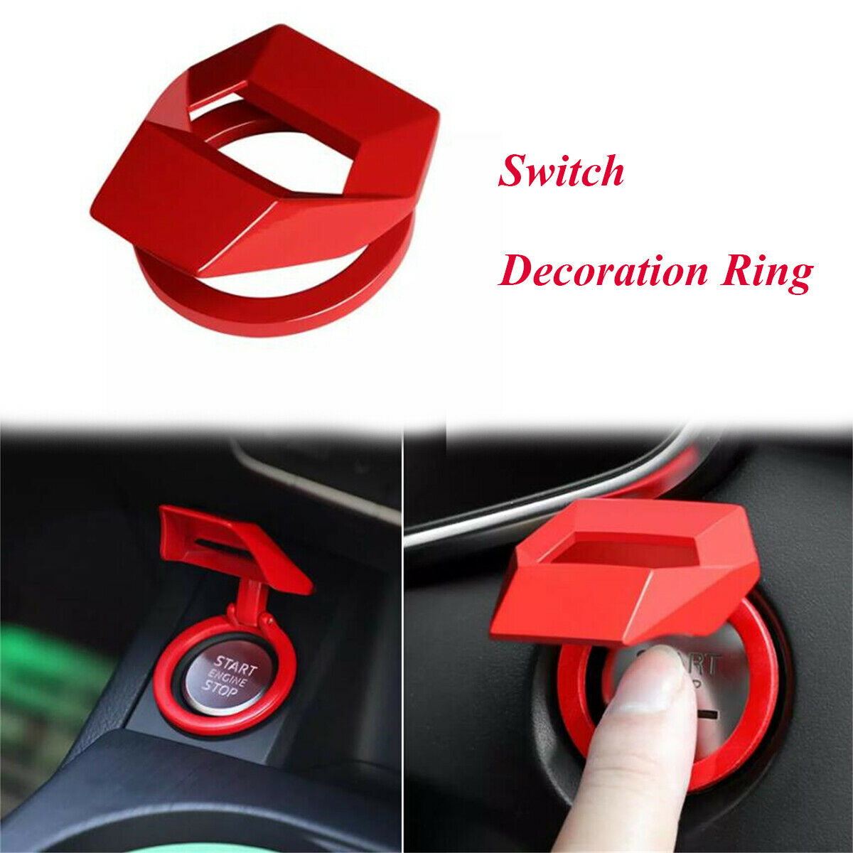 1x AutoParts Universal Car Engine Start Stop Push Button Switch Decorative Cover