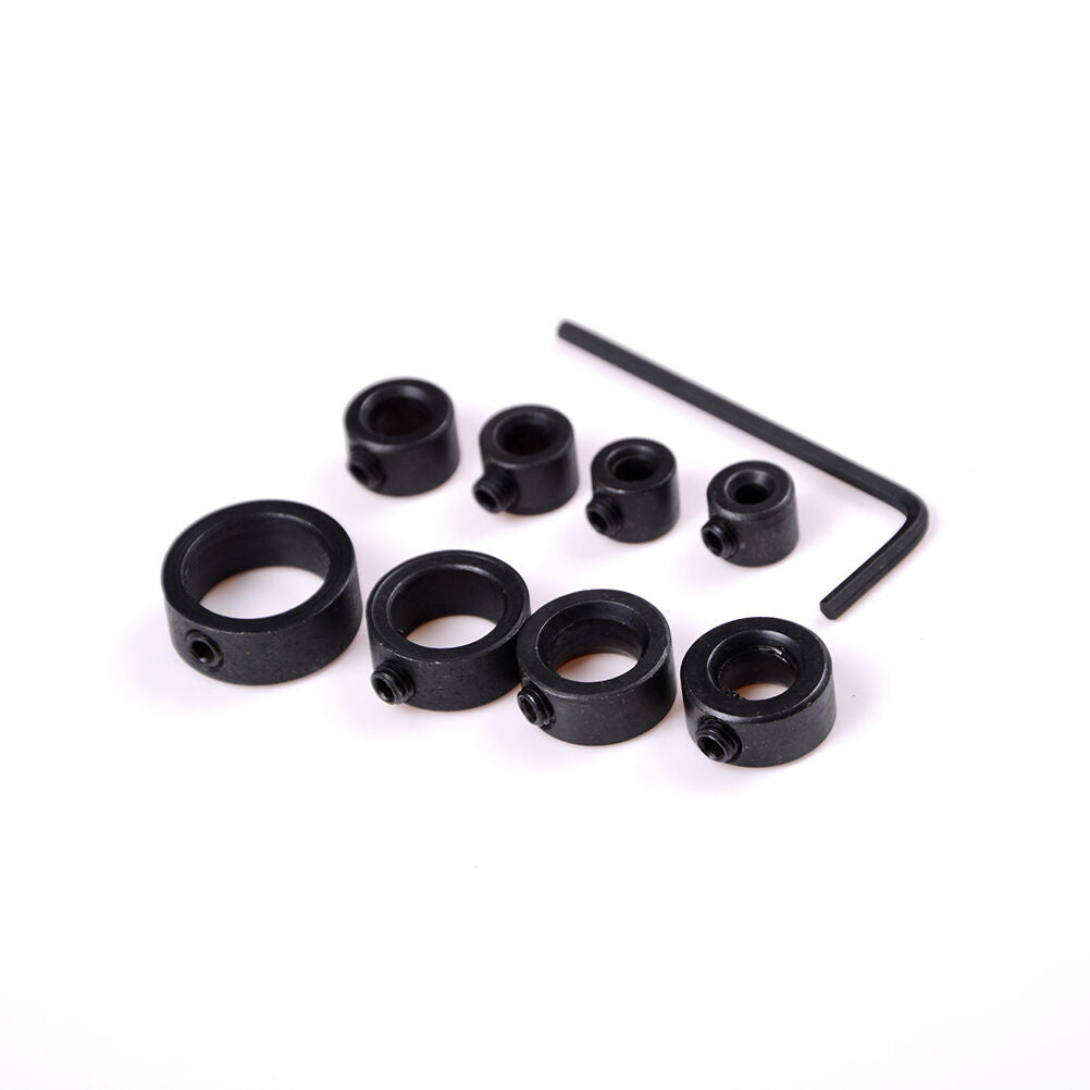 8Pcs 3-16mm Woodworking Drill Bit Depth Stop Collars Ring Positioner S_ZY TL