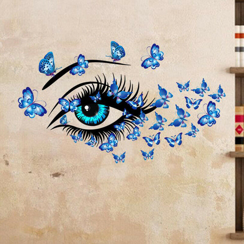 Large Sexy Eye Butterflies Wall Stickers Living Room Bedroom Decor Mural .l8