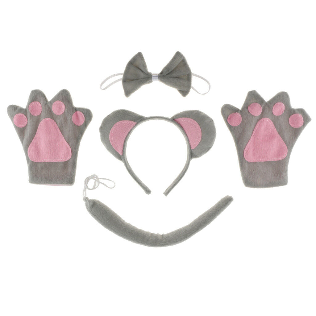 Animal Minnie Mouse Roleplay Paw Gloves Skirt Zoo Party Fancy Dress Costume