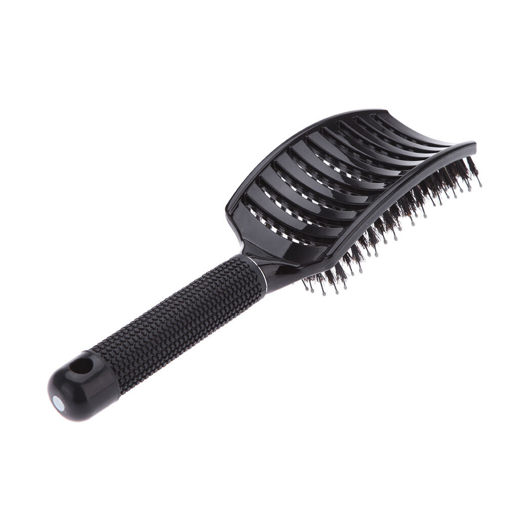 Barber Anti-Static Curved Vent Salon Hairdressing Rows Tine Comb Hair Brush BDA