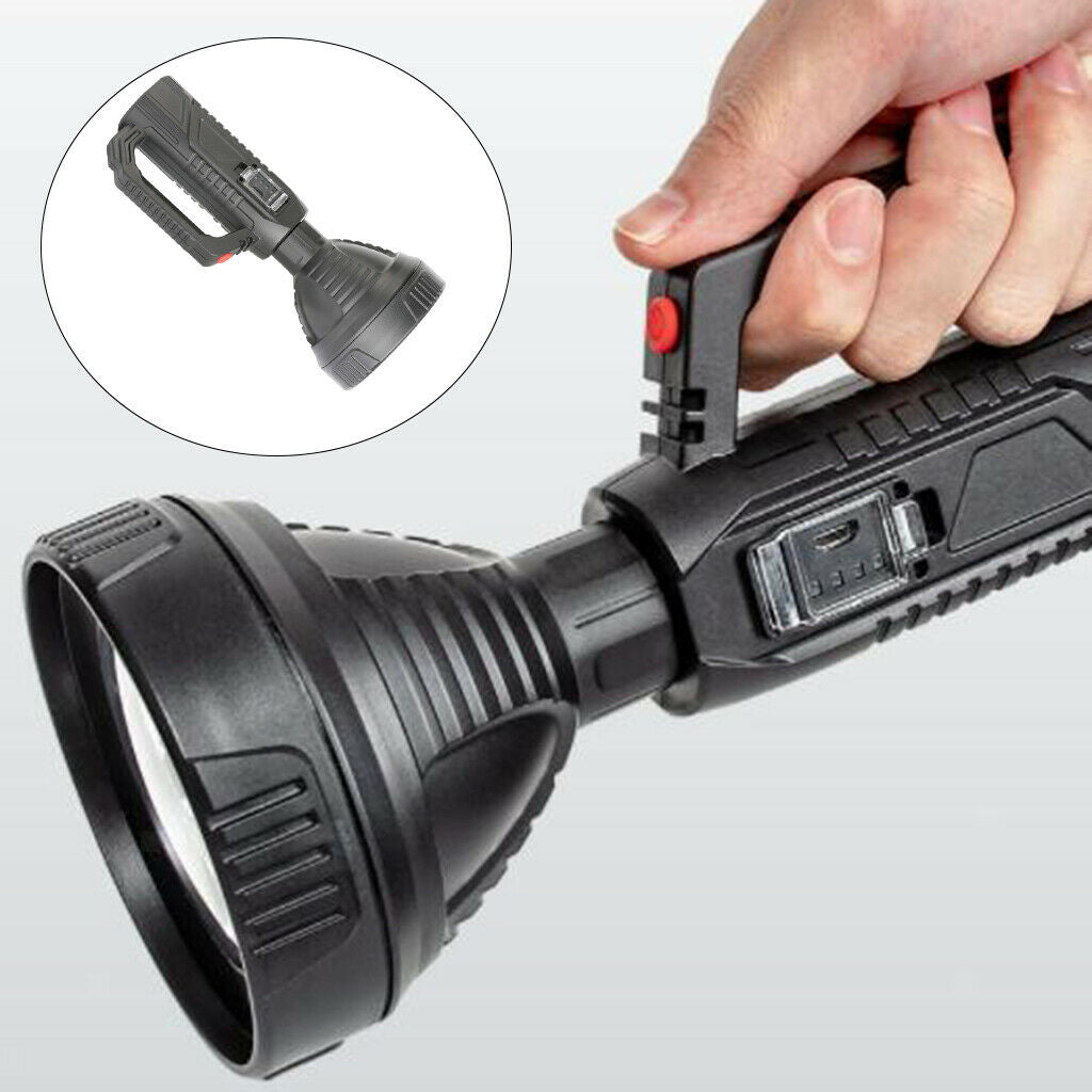 Bright Rechargeable Searchlight handheld LED Flashlight with Handle Spotlight