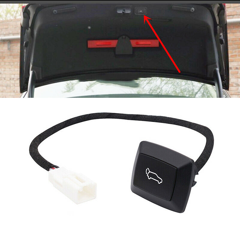 Car SUV Rear Trunk Lock Door Electric Tailgate Trunk Switch Button Red Light 12V