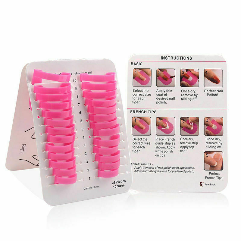 20pcs French Manicure Finger Nail Art Case Professional Nail Tips Cover Polish