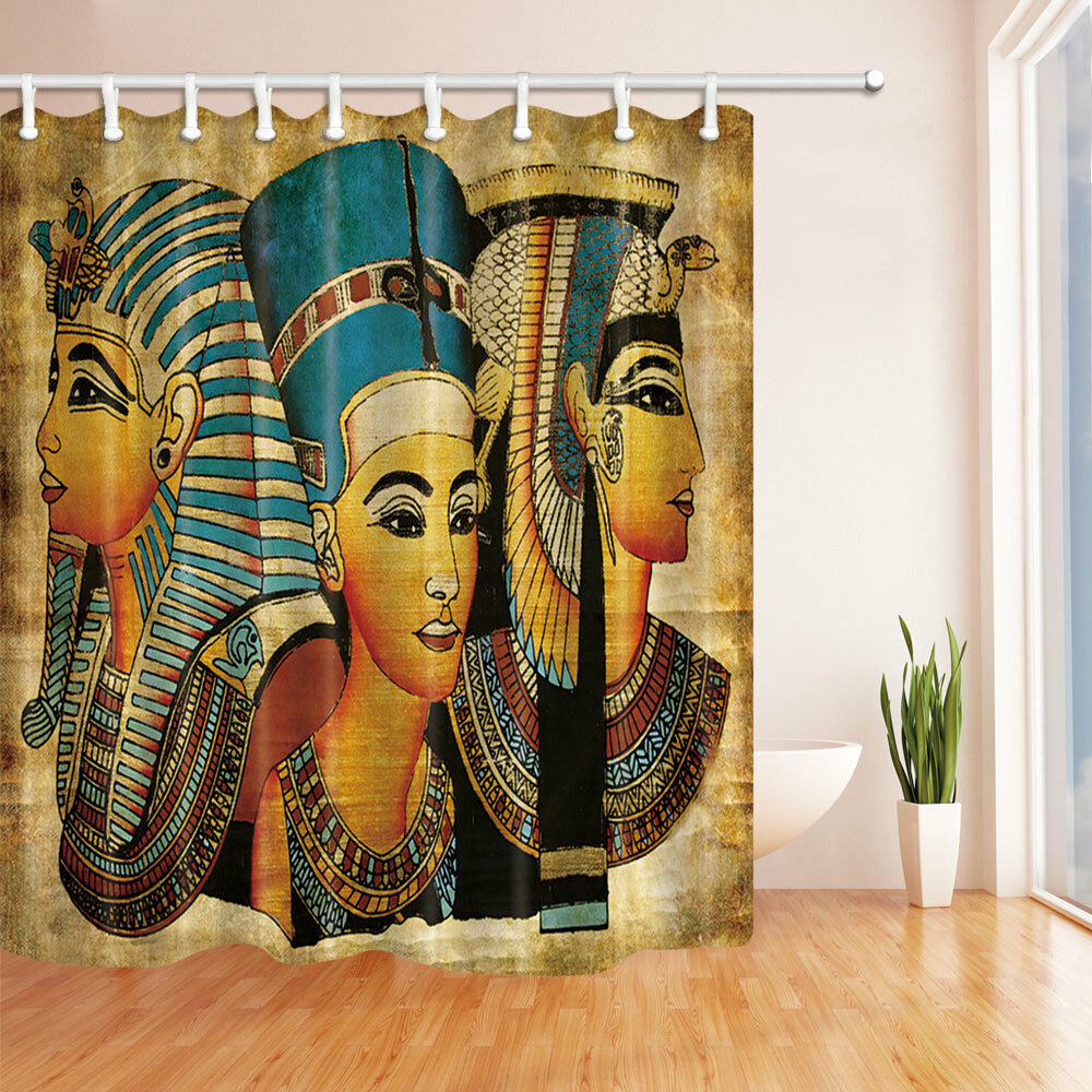 Egyptian Elements Womans Art Waterproof Fabric Bathroom Shower Curtain 71Inch