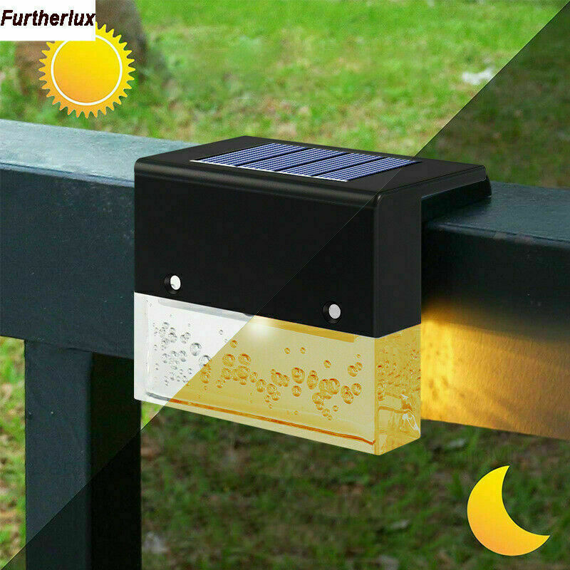 6 PACK Solar Deck Light Fence Post Light Outdoor Lighting Garden Decorative Lamp