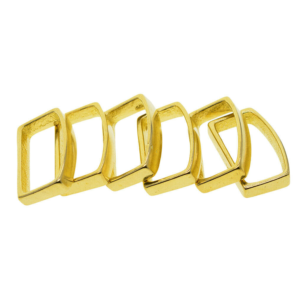 6 Pcs 26mm Brass Keeper Loop  Leather Belts Keepers Loops for DIY Strap