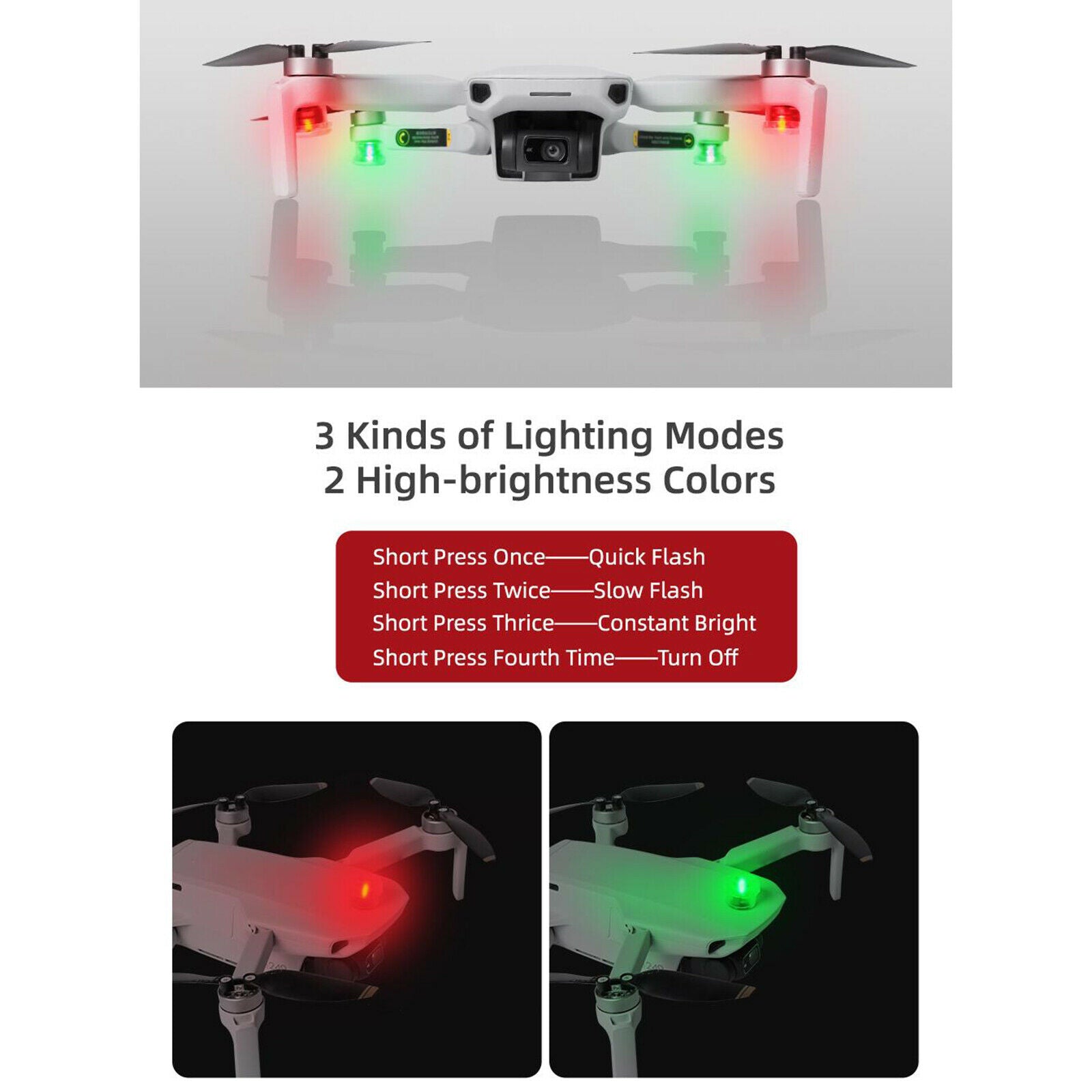 4Pack of Signal Warning Alarm Indicator Light for DJI Mavic Air 2 Accessory