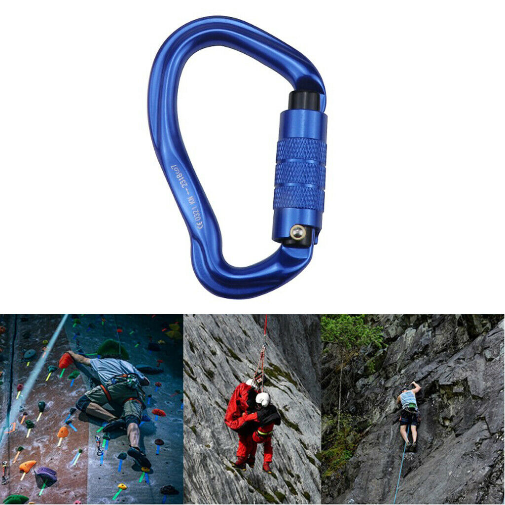 Heavy Duty Auto Locking Climbing Carabiner Clip Main Quickdraw Hammock Work
