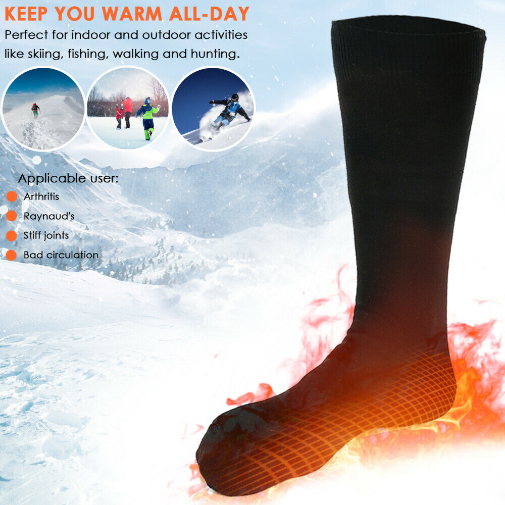 Elastic Heating Socks Rechargeable Battery Electric Heating Warm Sock Outdoor