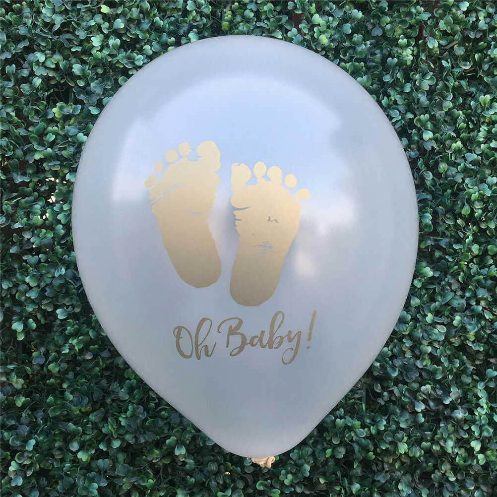 10X Footprint Latex Balloons Baby Shower Decor oh baby balloon birthday d.l8