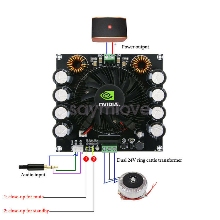 New 420W TDA8954TH Large Power Digital Audio Amplifier Board A+D Class Amp AC24V