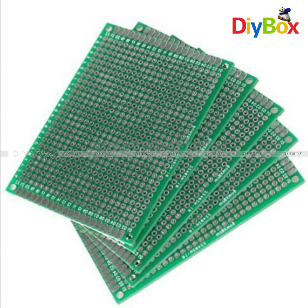 5PCS 6cmx8cm Double-Sided PCB Circuit Board Prototype Breadboard For Arduino DIY