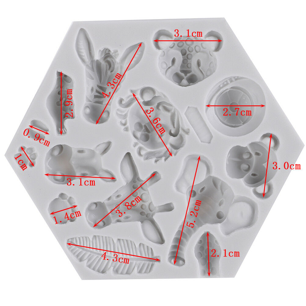 Forest animal mould silicone molds woodland animals cake decorative mold tooBDA