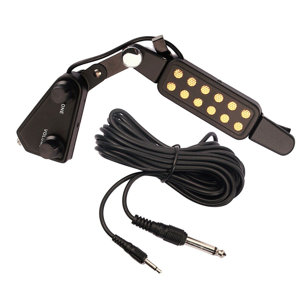 12 Holes Guitar Transducer Pickup Pickup With  Cable For Acoustic Guitar,