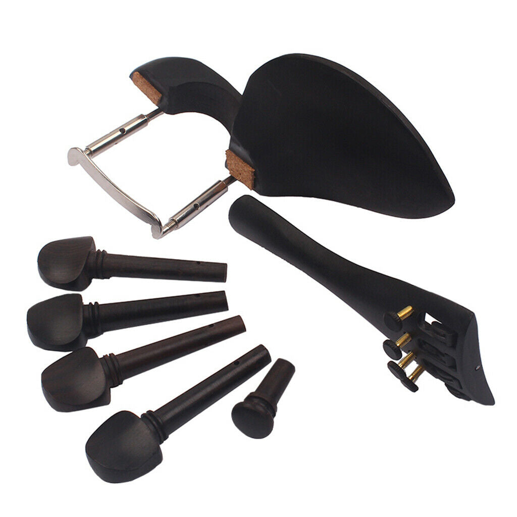 Violin Pieces Chin Rest + Pegs + Tailpiece + Mouthpiece + Tail Gut +